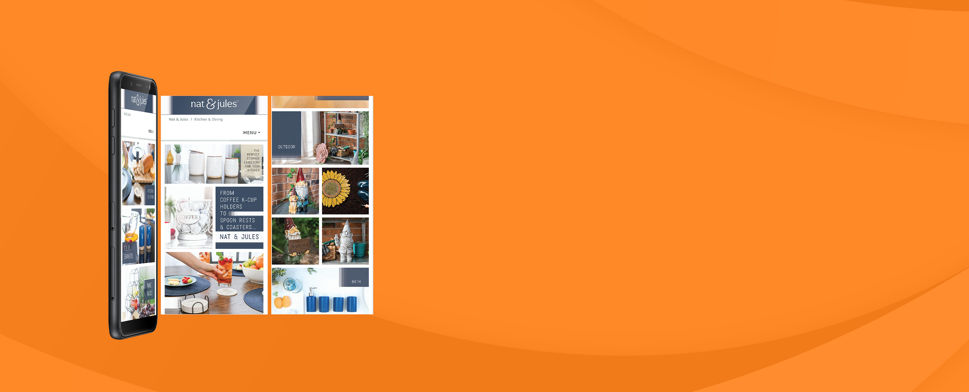 Sincerely Services created Nat & Jules Amazon Storefront on Mobile