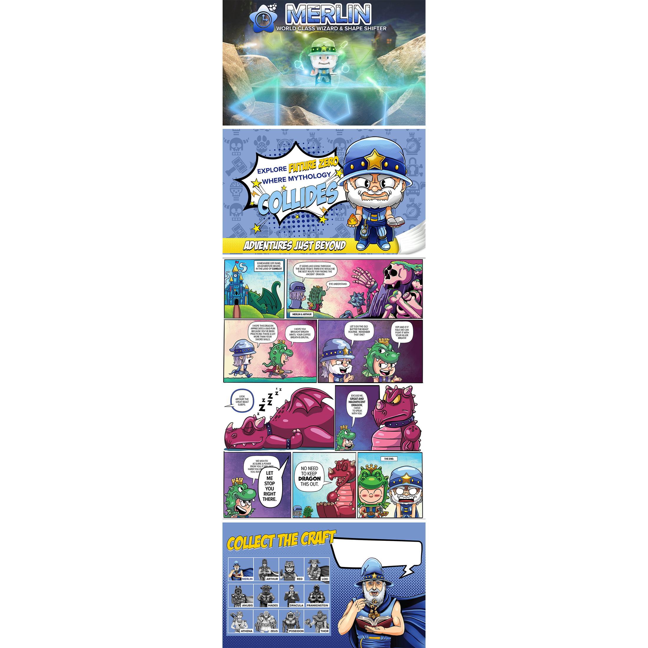 Sincerely Services designed SMASHCRAFT A+ Content for Collectible Figurine Merlin