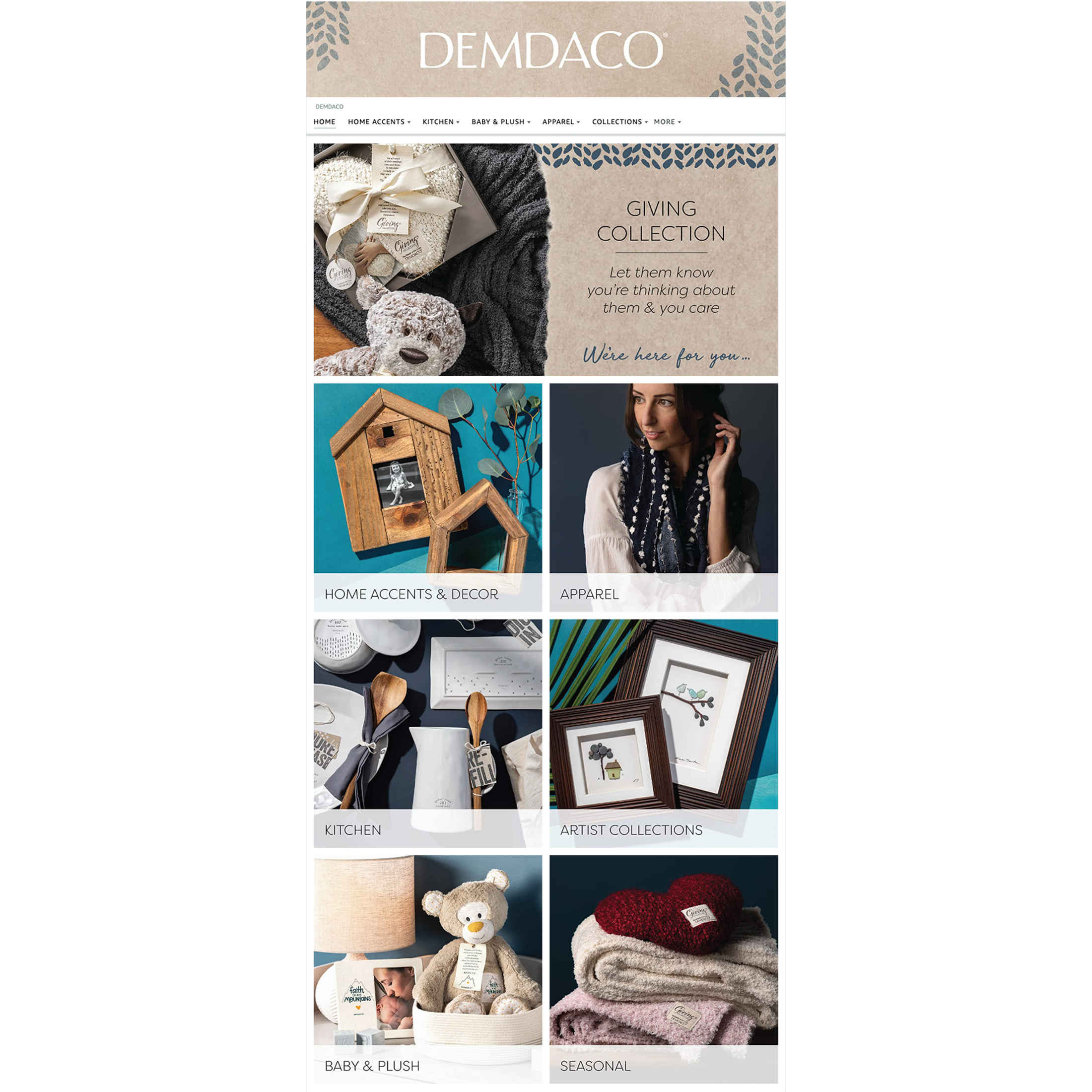 Sincerely Services created the DEMDACO Amazon Storefront